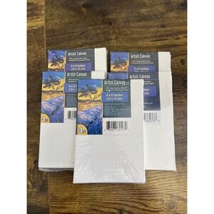 5 Total!! ARTSY & CRAFTS Pack Of 3 PC Artist Canvas 4"x6" Painting new